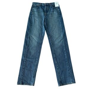 Madewell The Tall Pieced Barrel-Leg Full-Length Button Fly Jean Size 27T